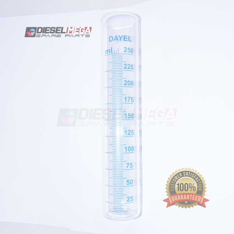 Graduated Glass Tube 250ml for High-Precision Fluid Measurement in Diesel Injector Work