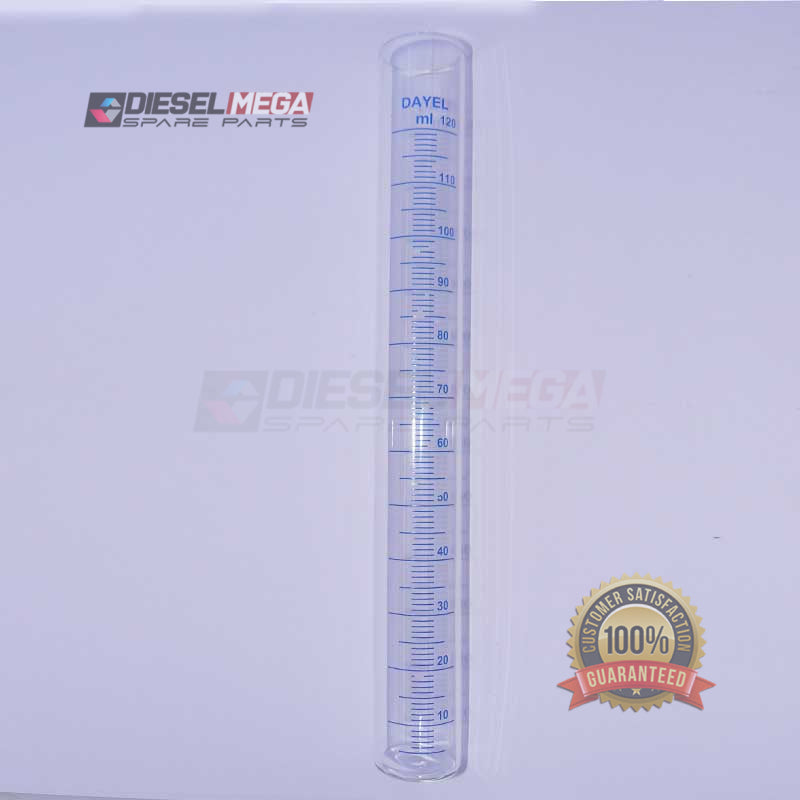 Graduated Glass Tube 120ml for Accurate Measurement of Fluids in Diesel Systems